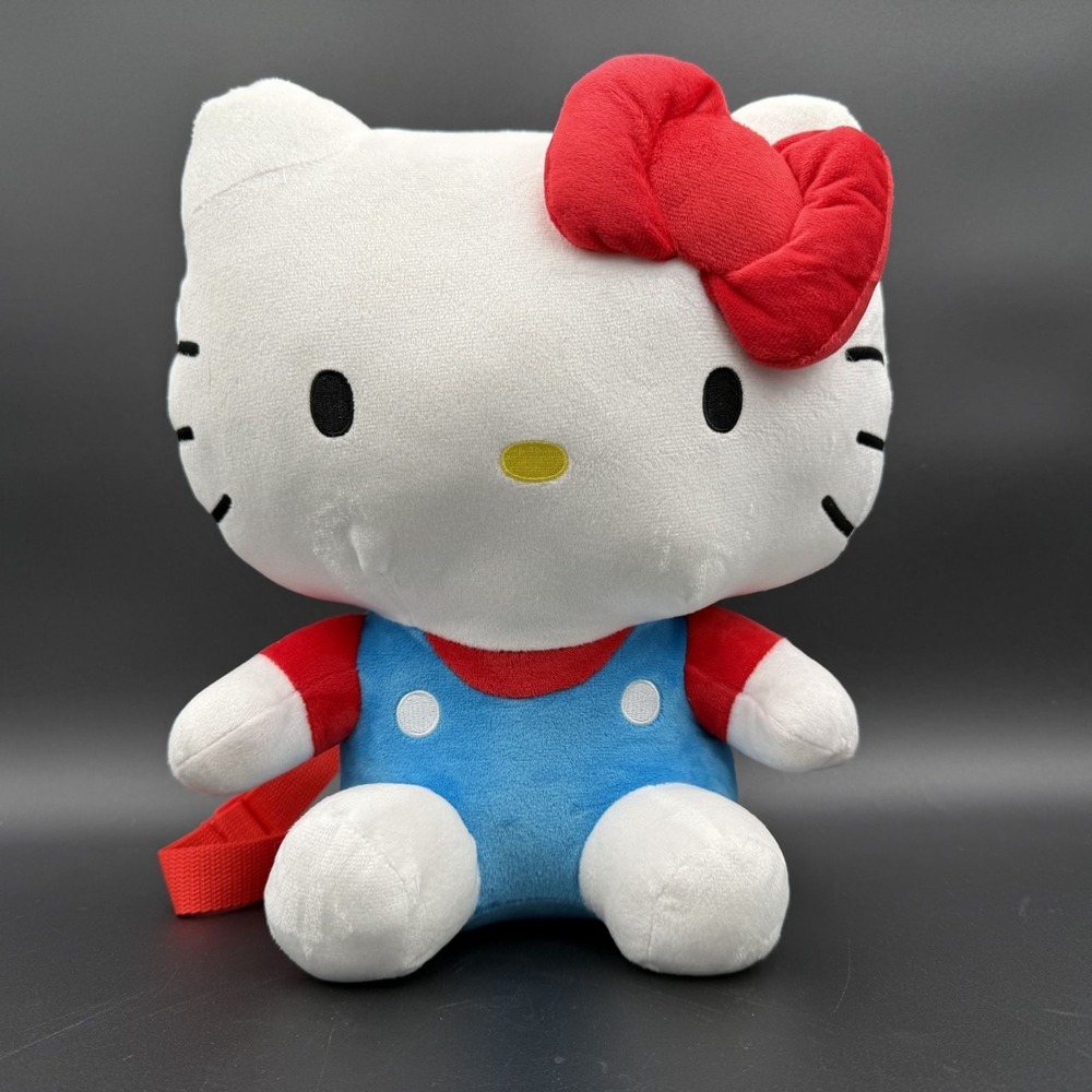 Sanrio Hello Kitty Soft Plush Backpack 12" Red White‎ Blue New 3+